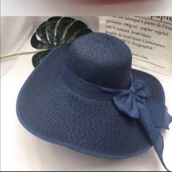 NEW-Soft Straw WideBrim Foldable BurlapBow Sun Hat - Picture 2 of 3